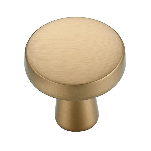 Ravinte 30 Pack Champagne Bronze Cabinet Knobs Mini Round Knobs Single Hole Solid Drawer Pulls for Dresser Drawers -1 Inch Diameter