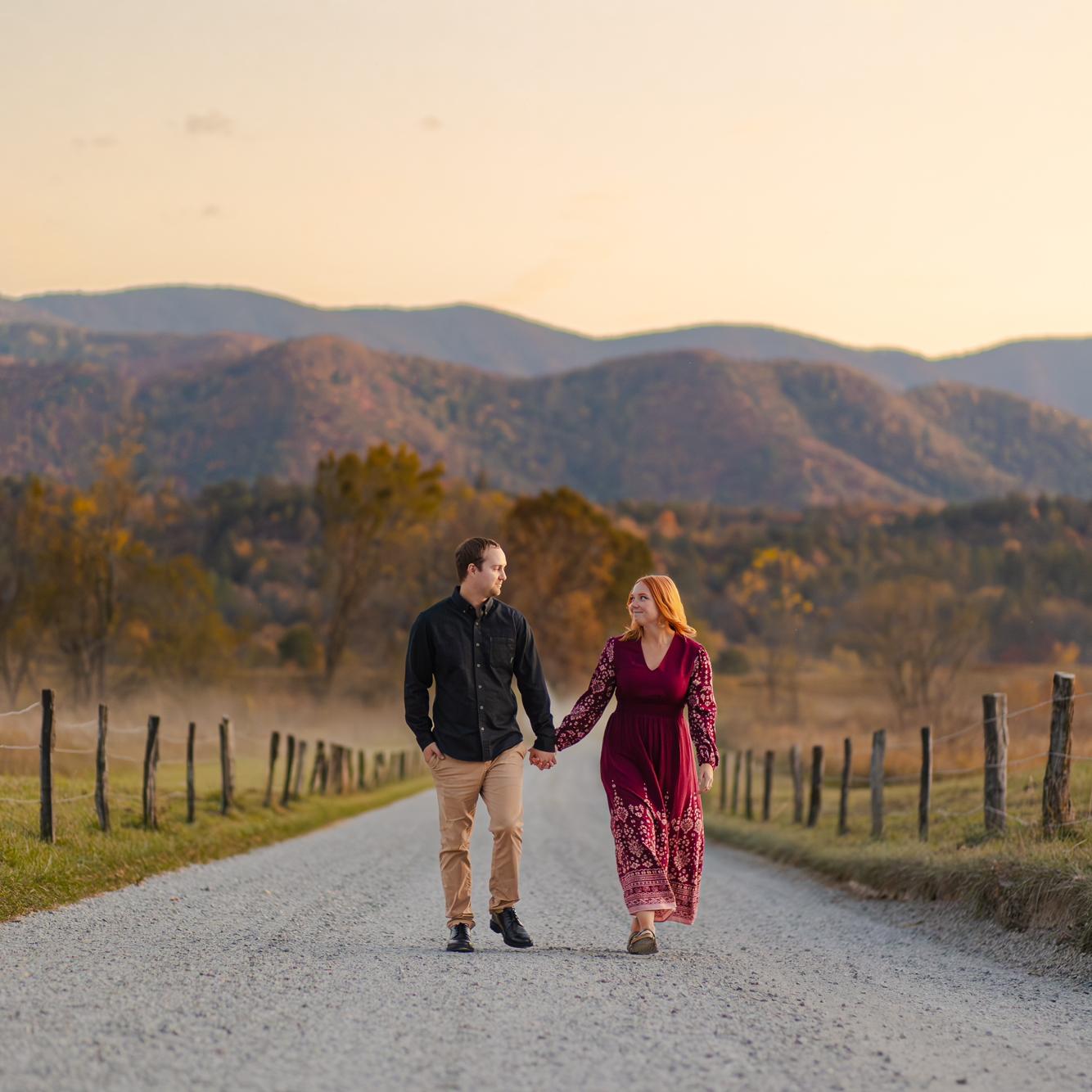 Engagement Photo at Cade’s Cove October 26, 2023