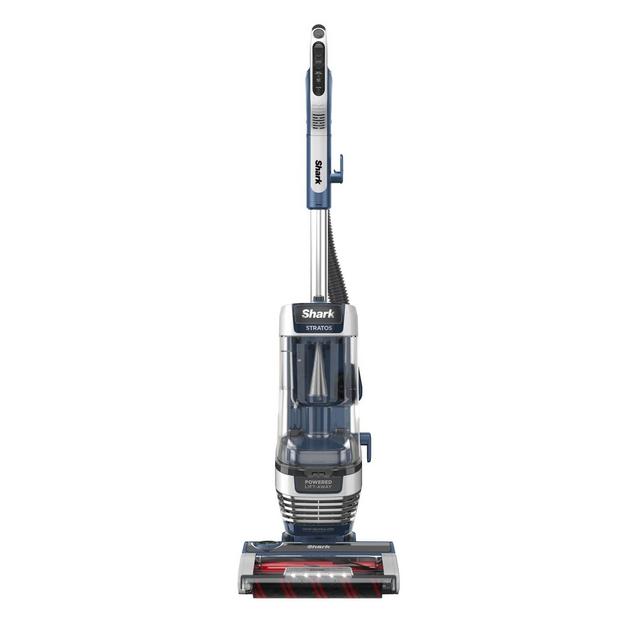 Shark Stratos Upright Vacuum with DuoClean PowerFins HairPro, Self-Cleaning Brushroll, Odor Neutralizer Technology - Navy - AZ3002