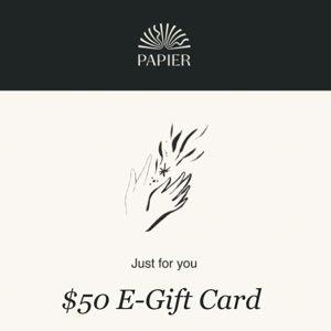 Gift card to Papier
