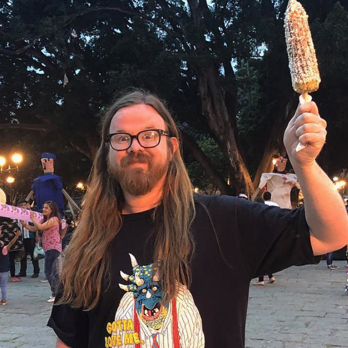 In Oaxaca for Kyle's birthday. He fit right in with the locals.