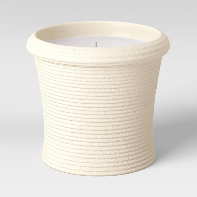 12.7oz Ceramic Ribbed Chalk with Abrasive Glaze Jar Candle Citronella - Threshold™ designed with Studio McGee