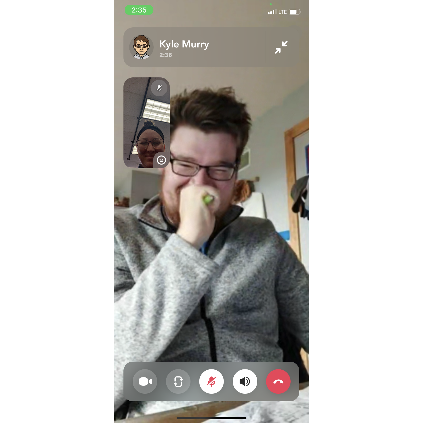 Kyle is so cute when he laughs hehe