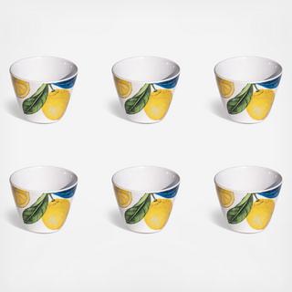 Lemon Orchard Melamine Dip Bowl, Set of 6