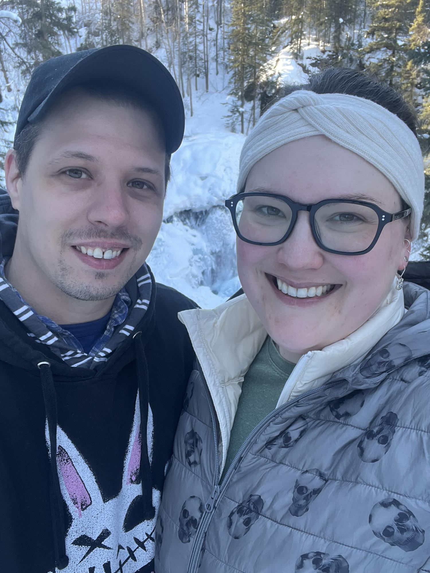Winter hike to Barbara Falls
