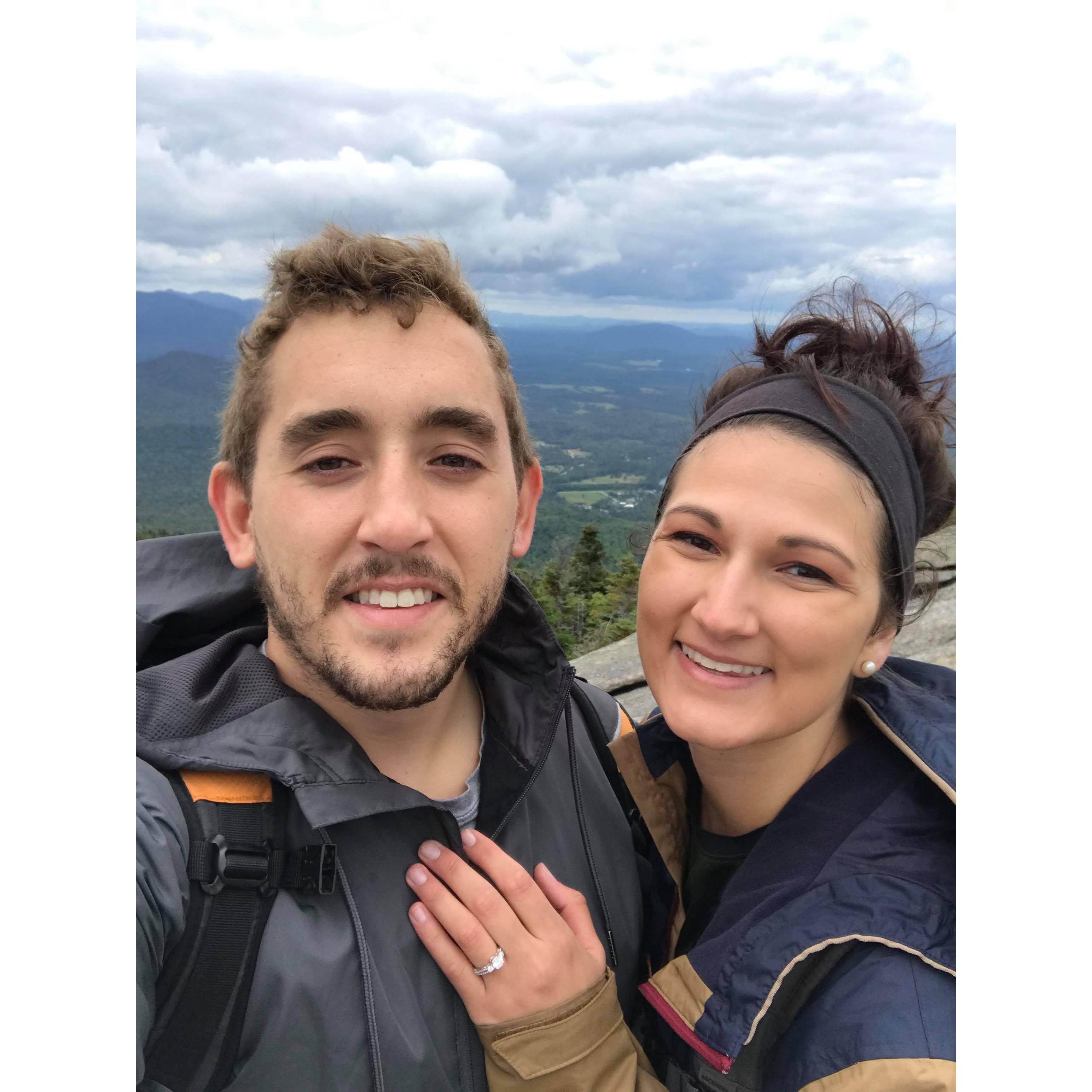 August 29th 2019 
Cascade Mountain Trail
ADK
NEWLY ENGAGED !💍❤