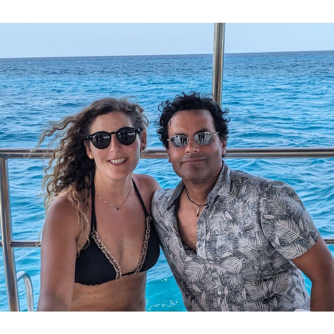Rulo and Ravi in the Dominican Republic (with the kids ... family trip).