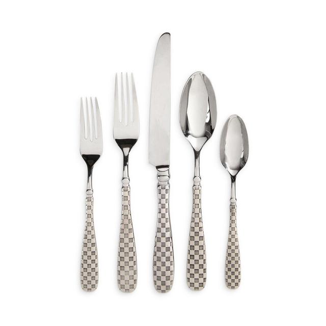 Mackenzie-Childs 5 Piece Check Flatware Place Setting