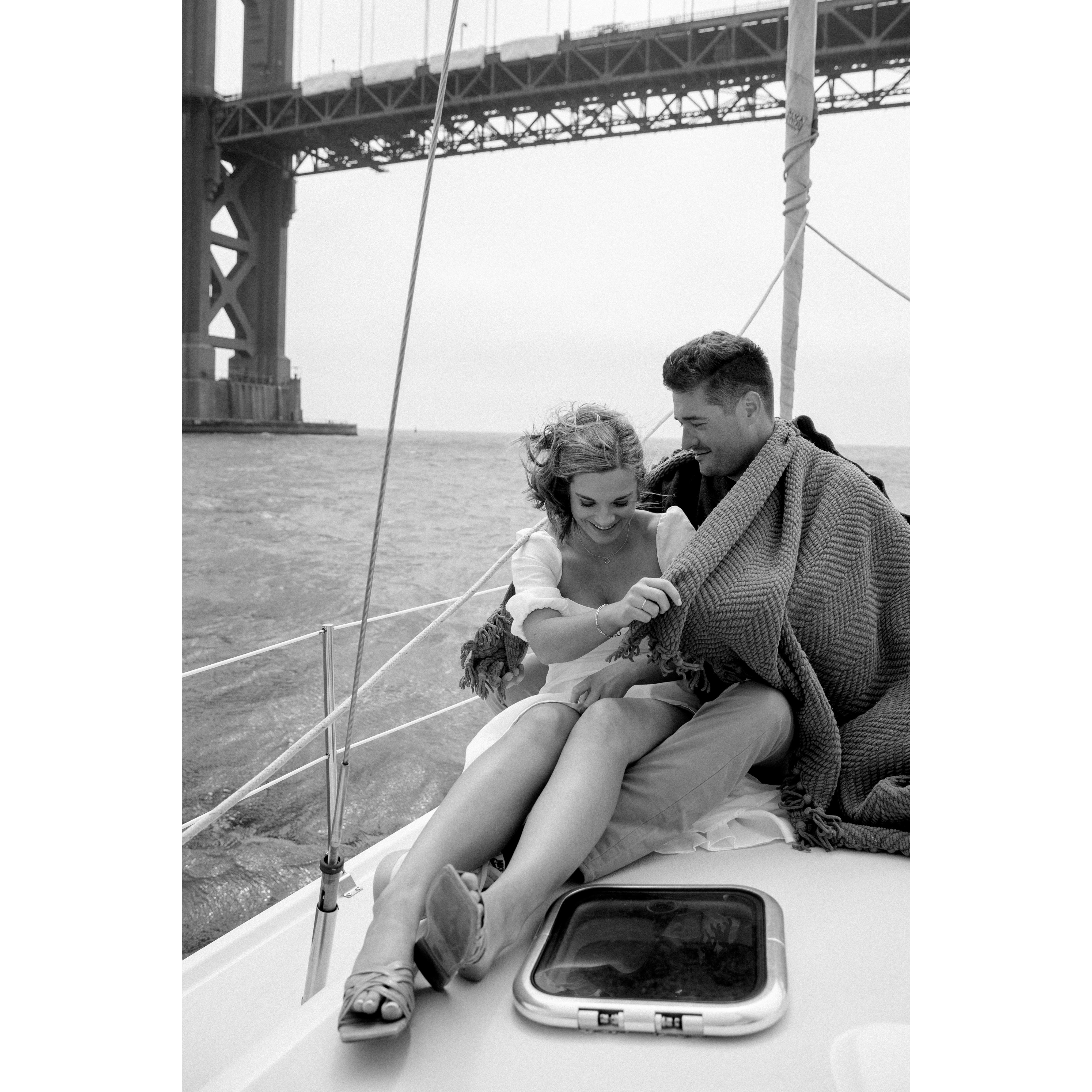 Engagement Photos - sailing the bay. (Taken: August 2021 / Photography: Mashaida)