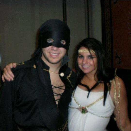 Halloween while Caroline was in grad school