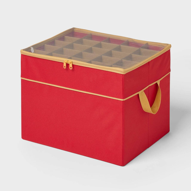 Soft Sided Ornament Storage Decorative Box - Brightroom™
