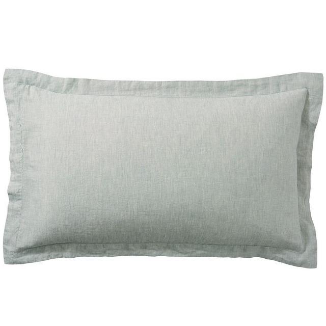 Mineral Blue Belgian Flax Linen Shams, King, Set of 2