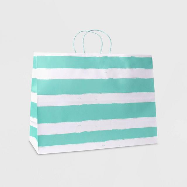 Large Striped Vogue Bag Mint - Spritz™