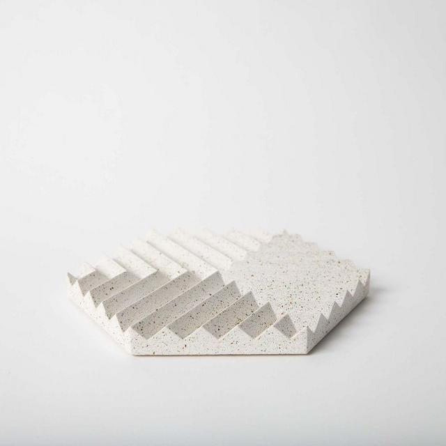 Trivet Concrete Modular Centerpiece White Terrazzo