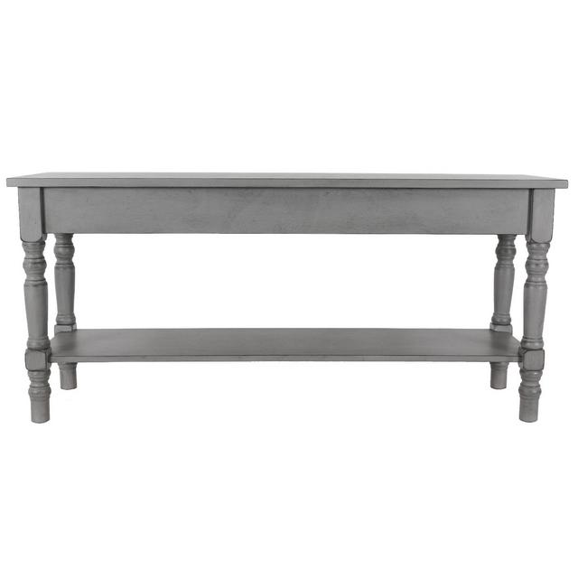 Charlie Bench with Shelf Gray - Décor Therapy