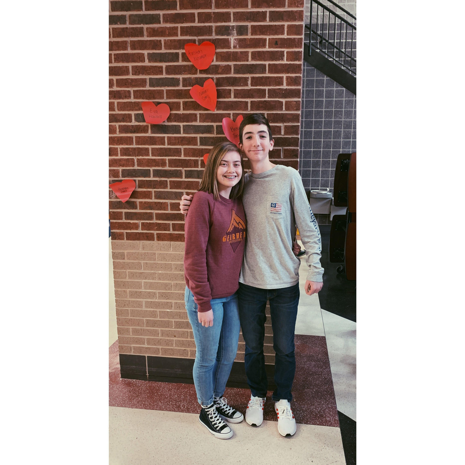 The first picture we ever took; this was a week before he asked me to be his girlfriend.