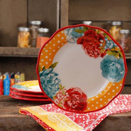 The Pioneer Woman Blossom Jubilee 10.5" Dinner Plate Set, Set of 4