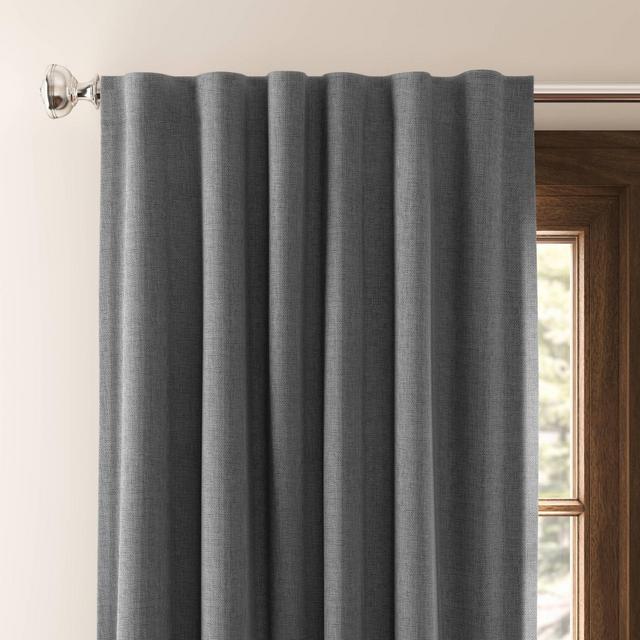 2pk 84"x50" Aruba Blackout Curtain Panels Charcoal - Threshold™
