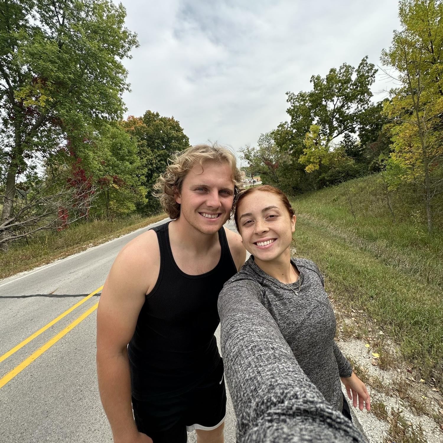 Taken after Hailee convinced Luke that running is fun 😵‍💫