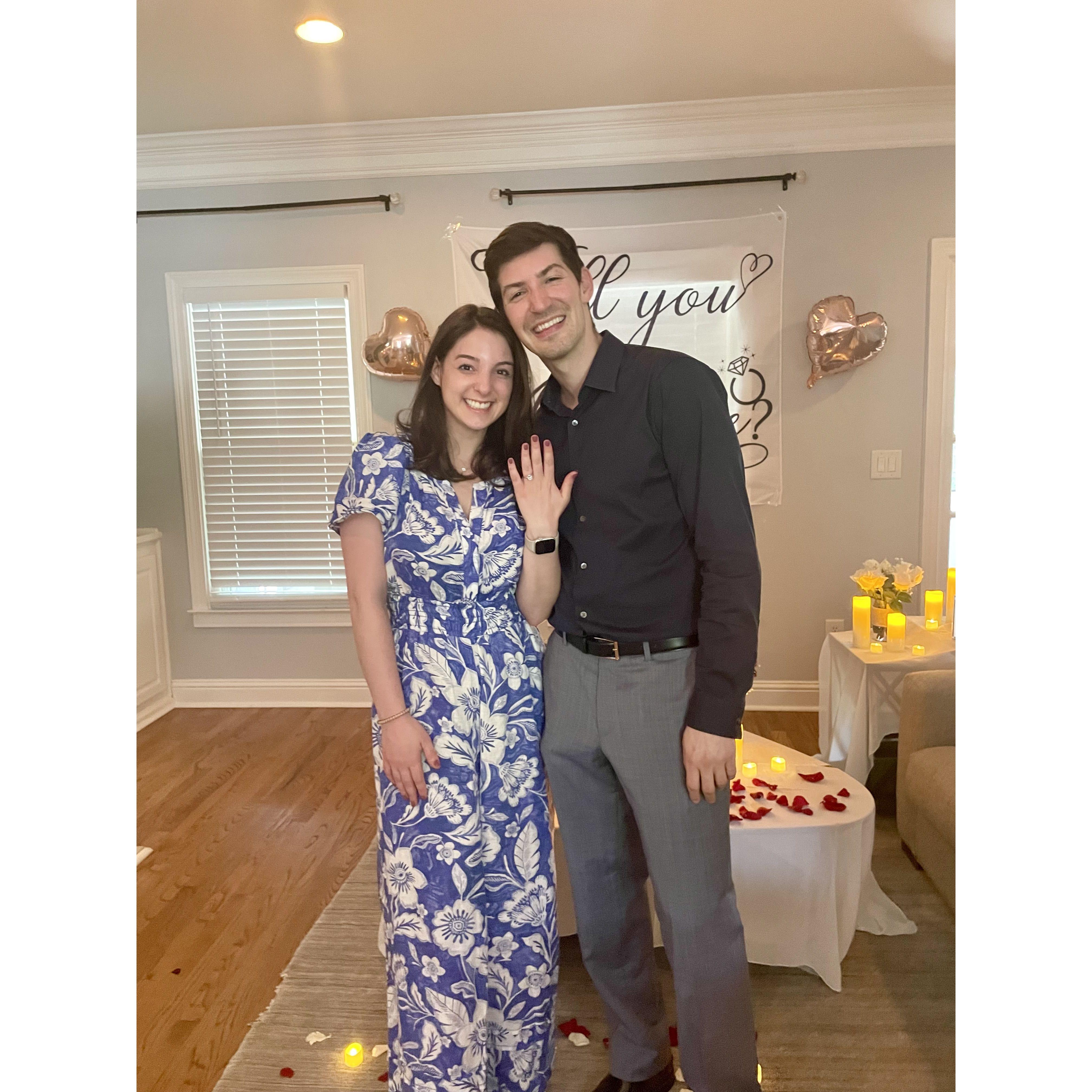 Adam's romantic proposal in our living room | June 2024