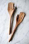 Connected Goods Olive Wood Hand Salad Servers