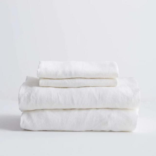 Quince Linen Sheets in Ivory | Queen