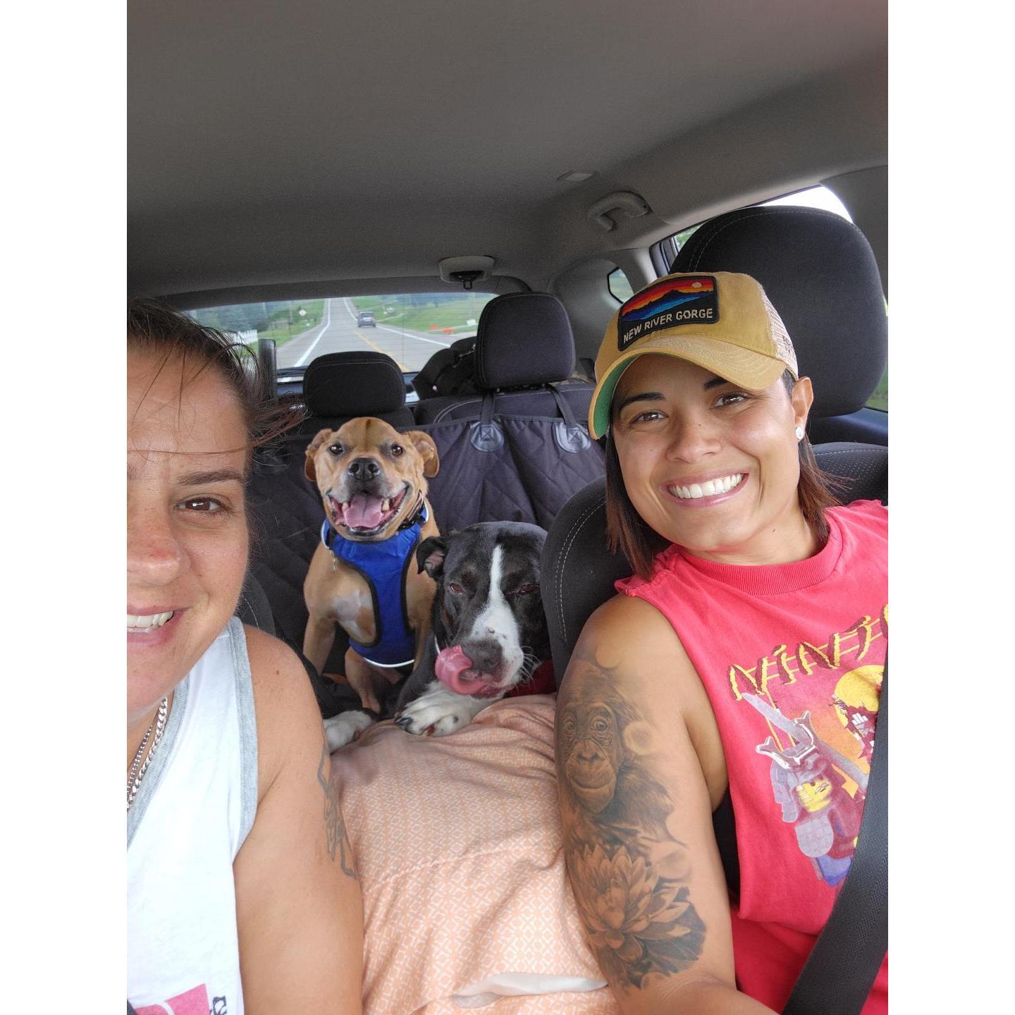 Road trip with the kiddos...look at the smile on Ryder Joseph's face!!!