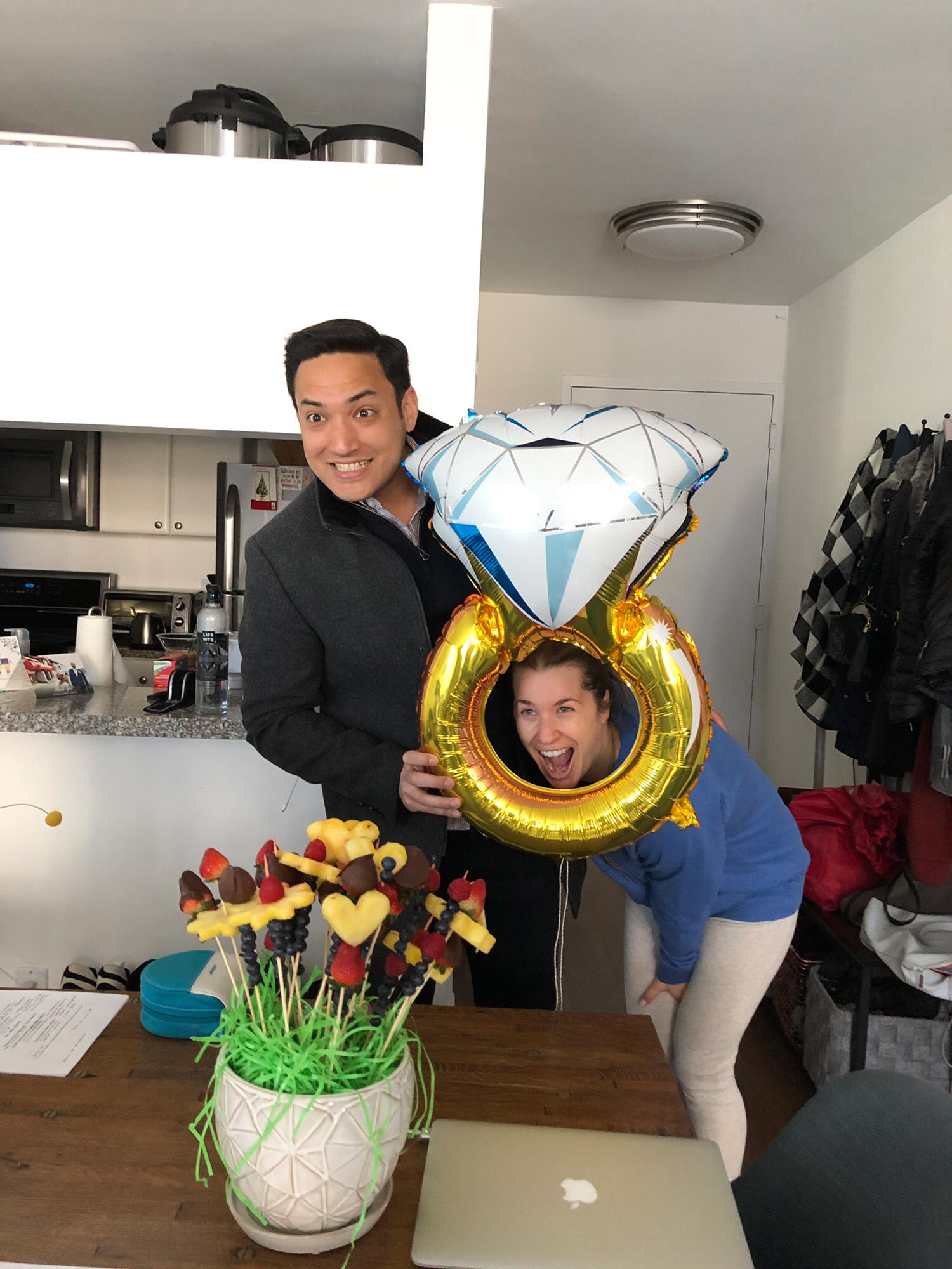 Amazing engagement gifts from Raj's sister Tisha!