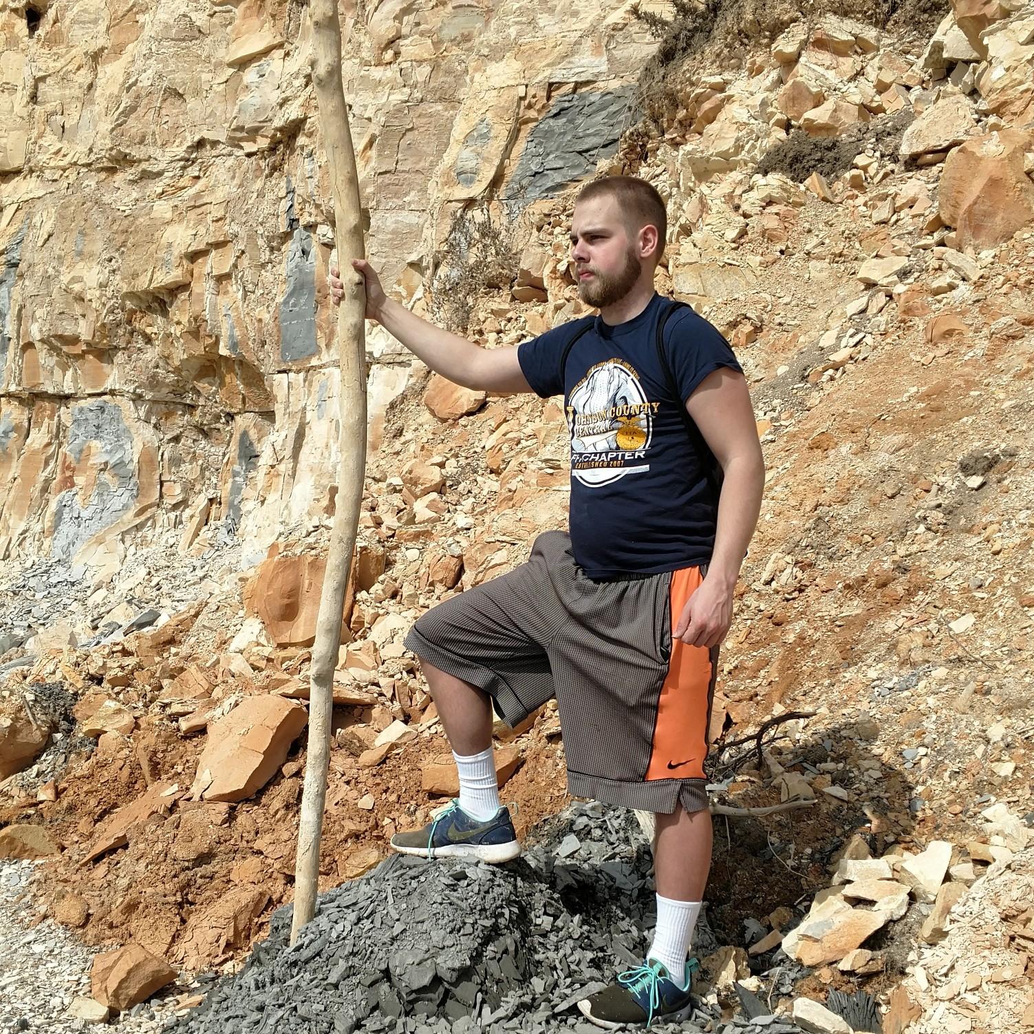 Aaron trying to look cool in South Dakota.