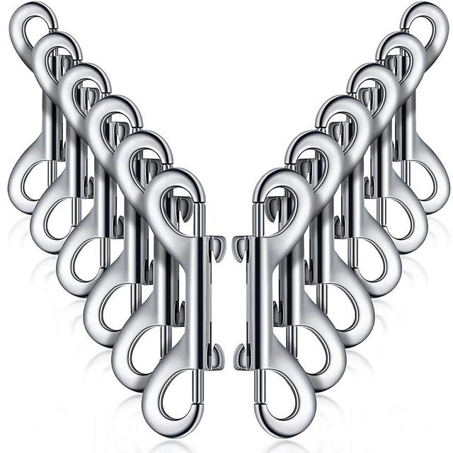 12 Pieces Double Ended Bolt Snaps Hook Zinc Alloy Double Trigger Clips Home Pet Accessory for Linking Dog Leash Collar Leash Key Chain Horse Tack Pet Sling Feed Buckets (3.5 Inch)