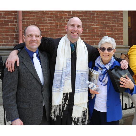 Joshua, his brother Aaron, and Mom Fay at Aaron's Ordination as a Rabbi.