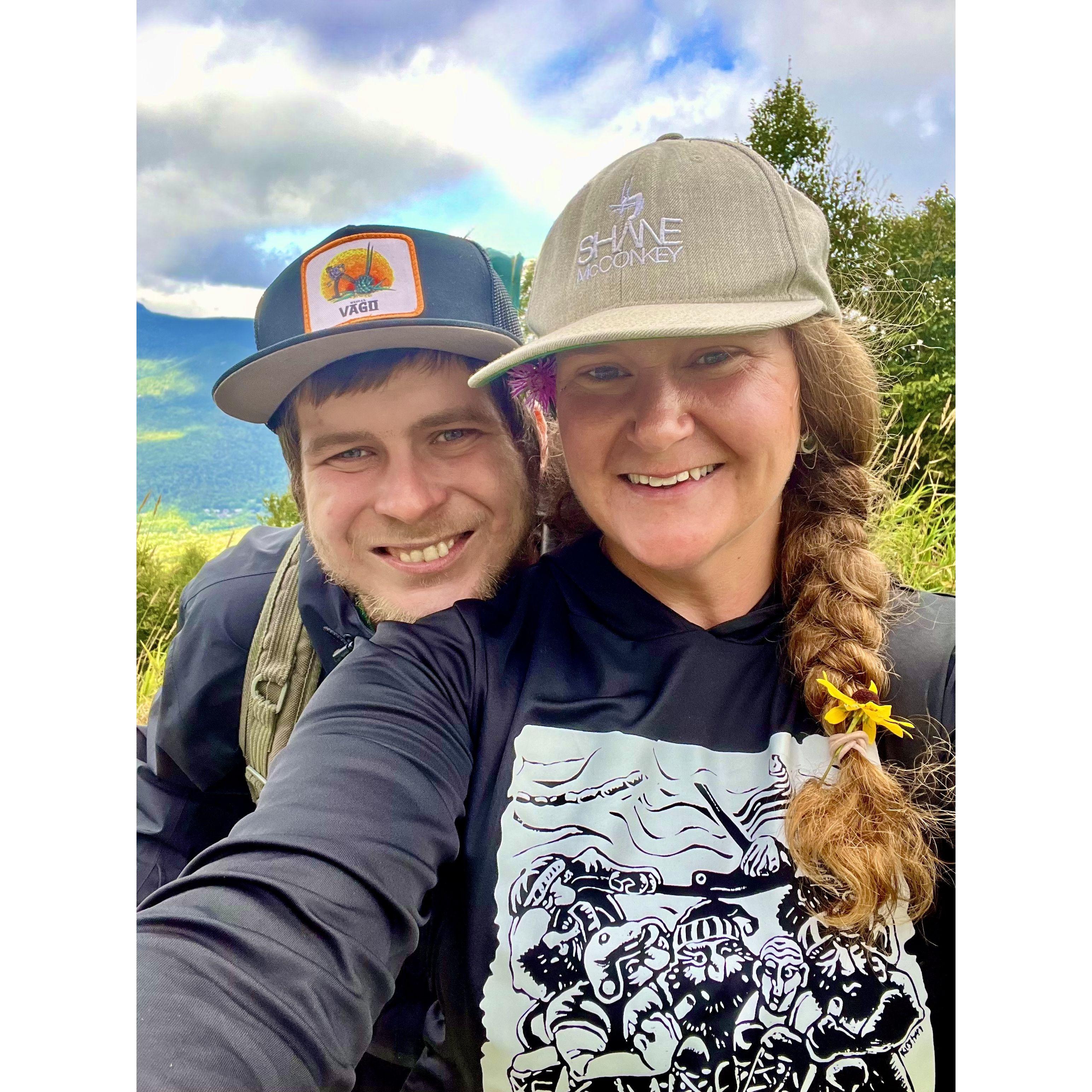 hiking Loon and rings in the mountains