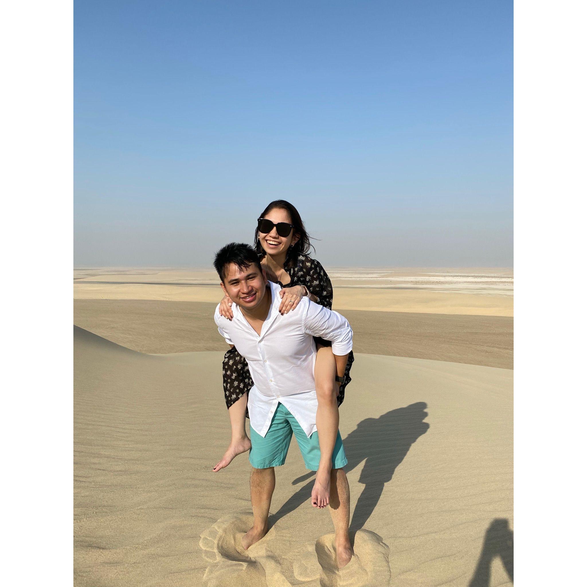 Attempting an engagement shoot but it was too sunny! Lol. We just had fun this day, we can't believe we are only one step closer to being married. God is really with us even in the desert!