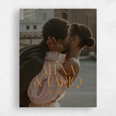 Ochre, Orange Wedding Save the Date - Seibel Photo