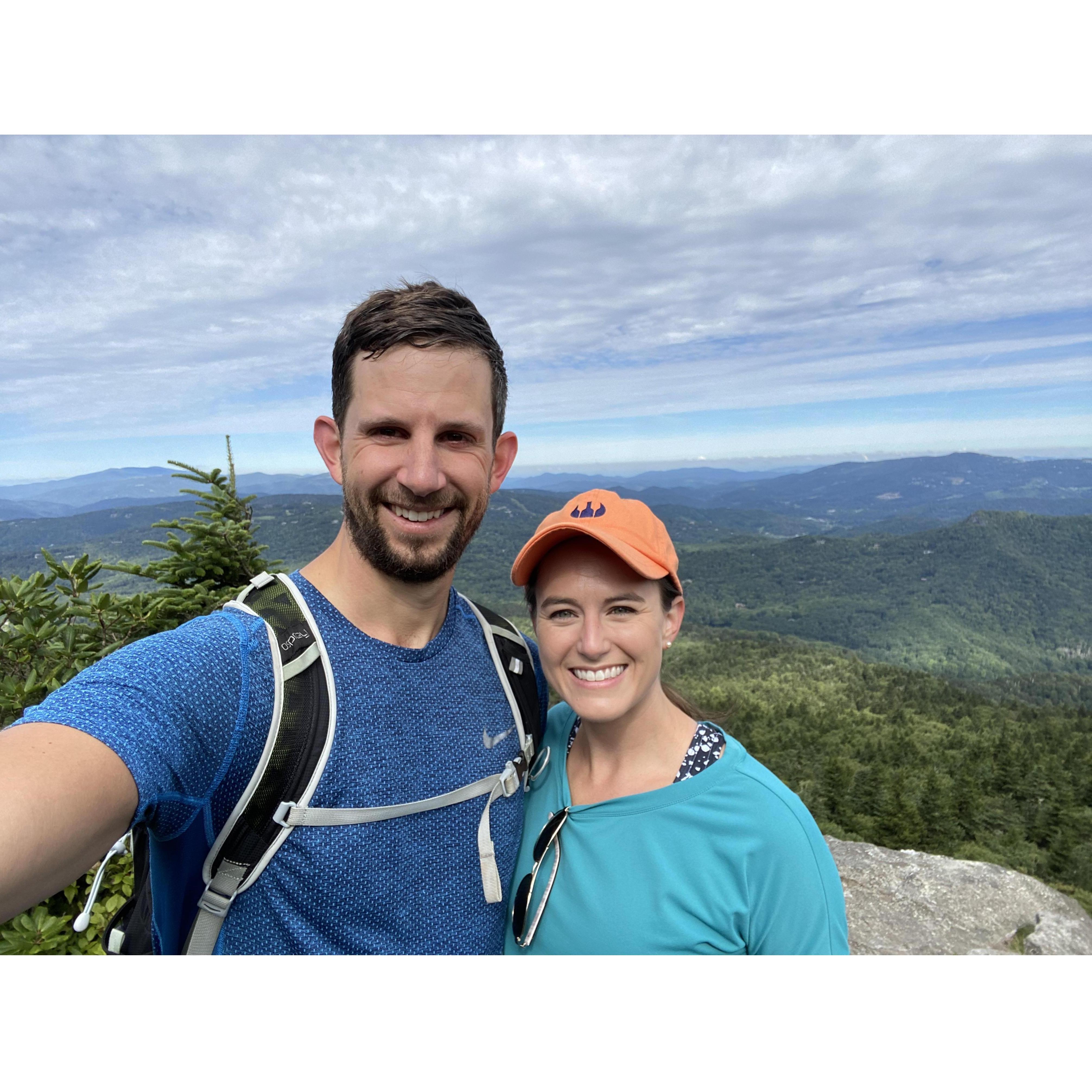 HIking at Grandfather Mountain in Banner Elk. Roadtrips to the NC mountains are one of our favorite ways to spend weekends.