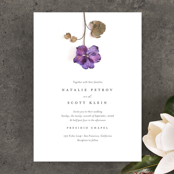 Zola Wedding Invitations - Spiga Portrait