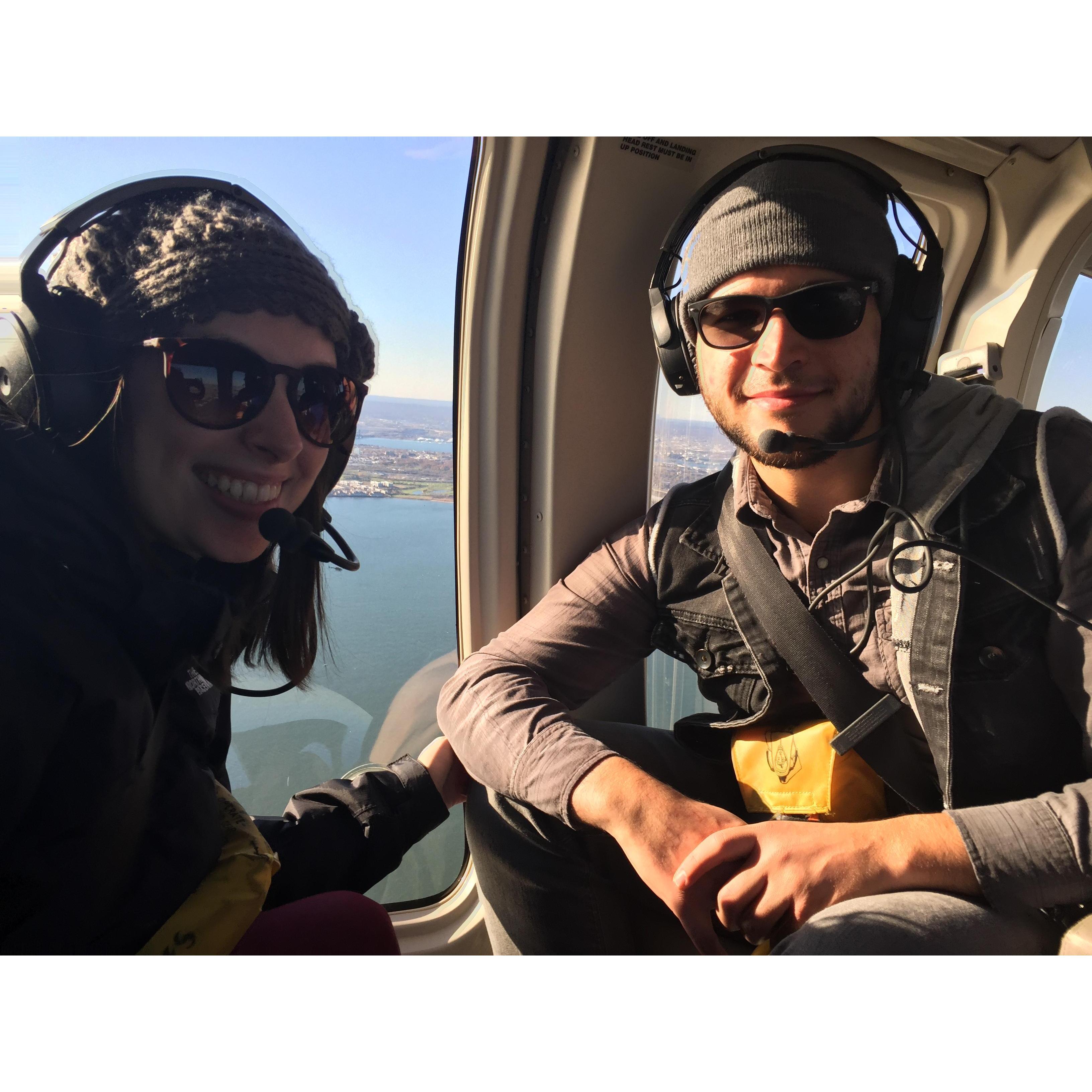 2014:
Taking in the views of Manhattan via helicopter for Meghan's 22nd birthday!