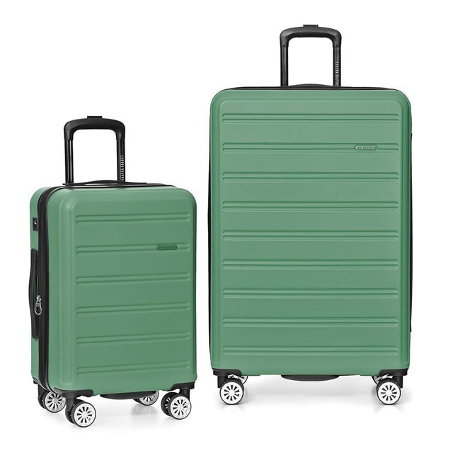 Travel Select Snowcreek Hardside Expandable Spinner Luggage Set w/USB Port, Green, 2-Piece