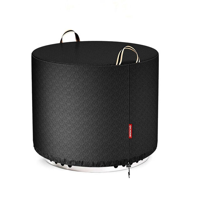 QH.HOME Fire Pit Cover Round for Solo Stove Bonfire 19", Waterproof Smokeless Fire Pit Cover, 600D Strong Tear Resistant, Fits for Gas/Table/Bowl Fire pits - 21" D X 15" H