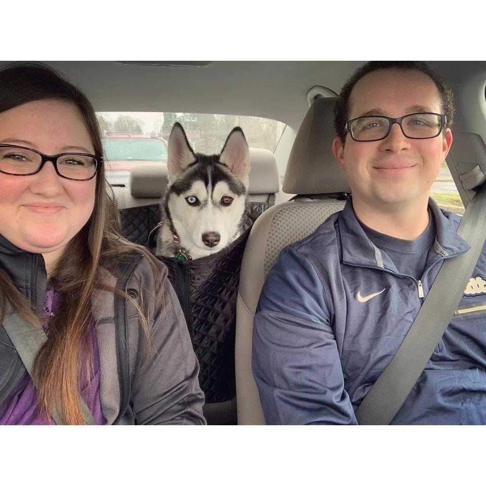 One of our first family photos with Mika - Spring 2019