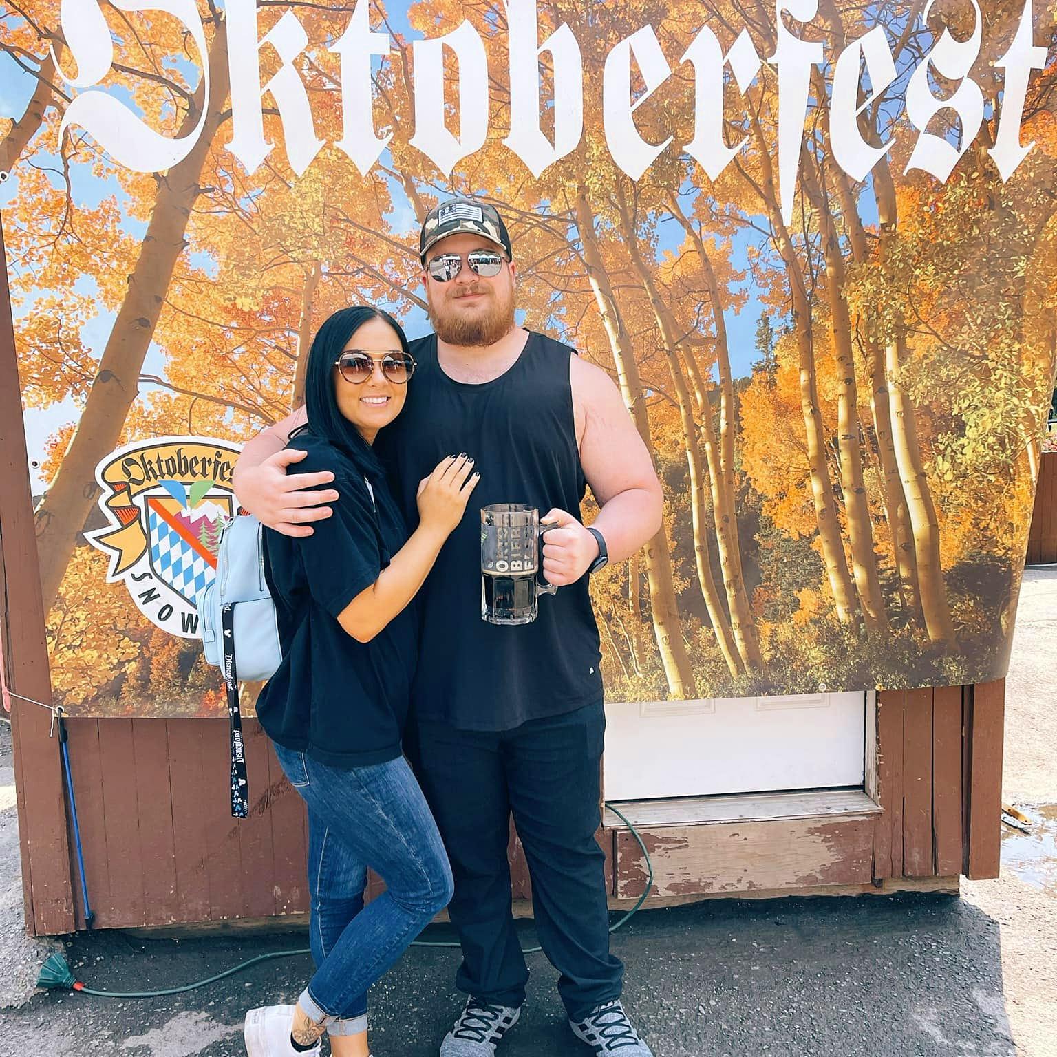 Oktoberfest 2021, only a few months before he proposed to me in the same place