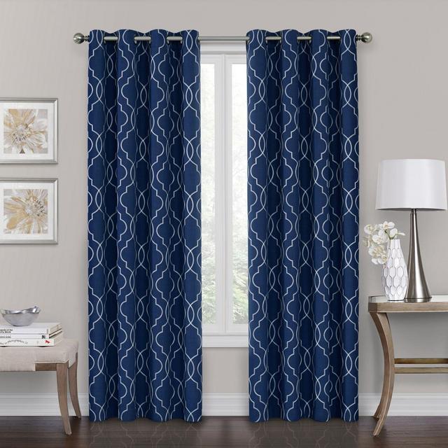 Brent Grommet 84-Inch 100% Blackout Window Curtain Panel in Navy