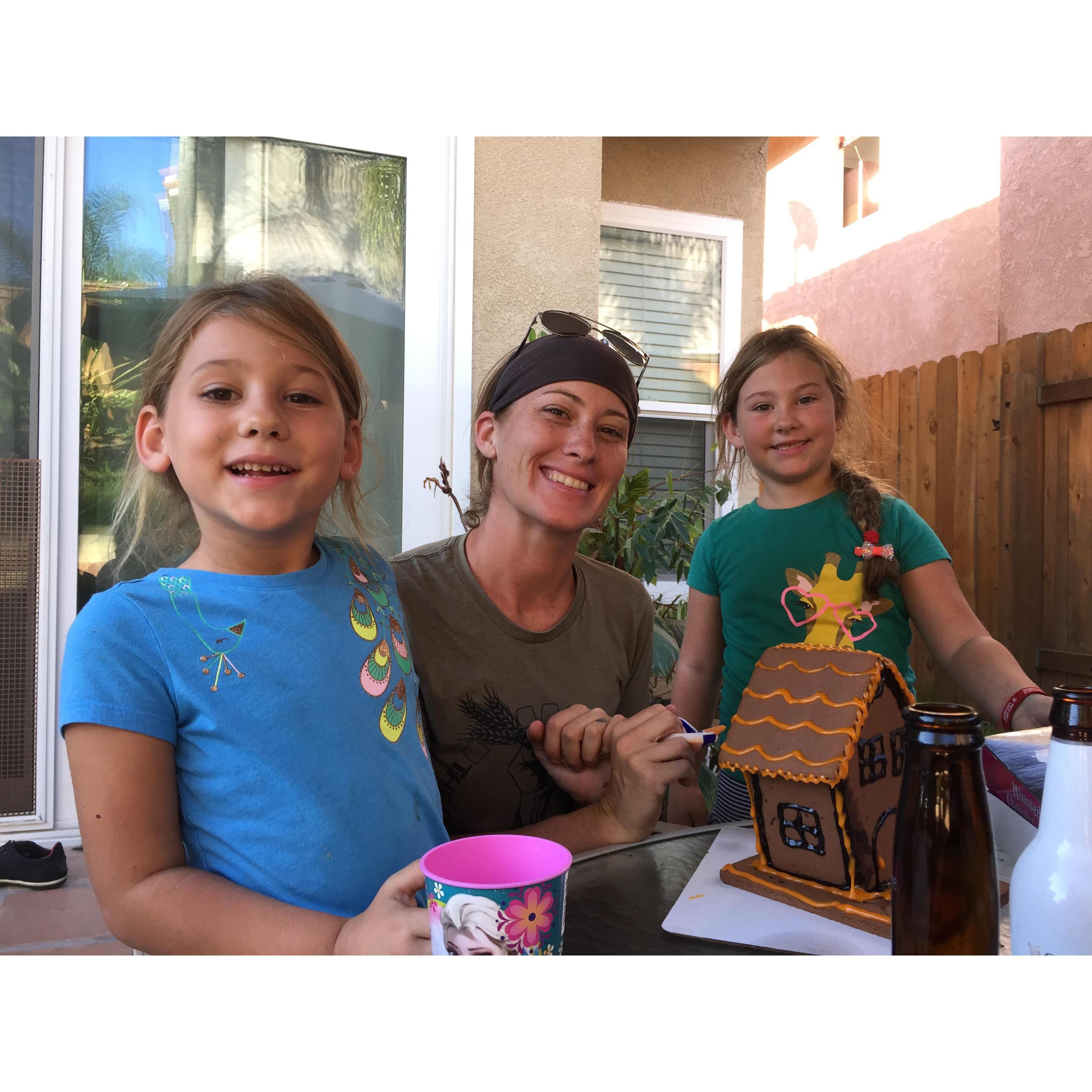 The time Jordan helped the girls make the coolest haunted gingerbread house ever.