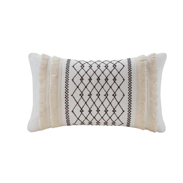 Bea Cotton With Tassels Oversize Lumbar Throw Pillow Ivory