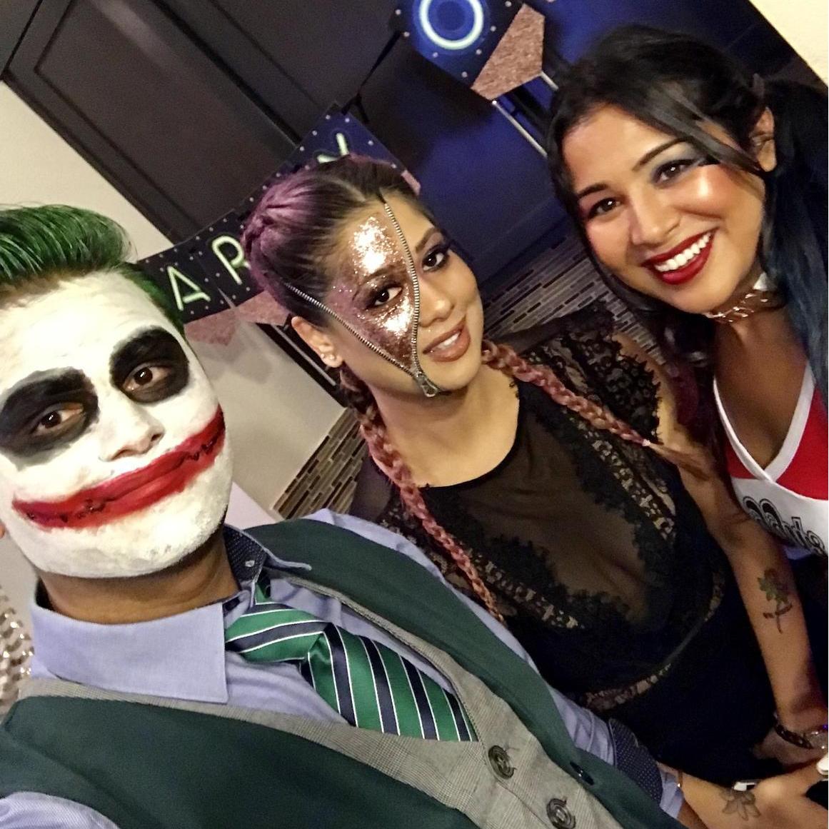 First Halloween as the Joker and Harley Quinn