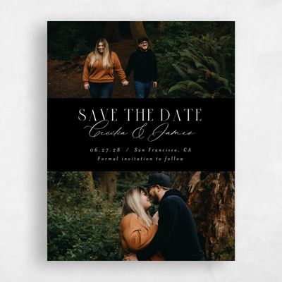 Black Wedding Save the Date - Shahira Multiphoto