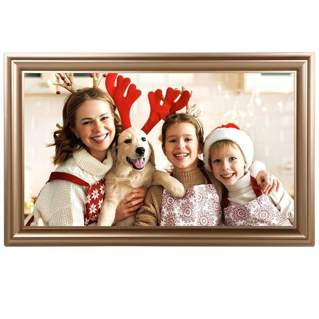 16 Inch Large Digital Picture Frame, Canupdog WiFi Digital Photo Frame with 1080P IPS Touchscreen, 32GB Storage, Auto-Rotate, Wall Mountable, Easy Setup, Slideshow Photos and Videos