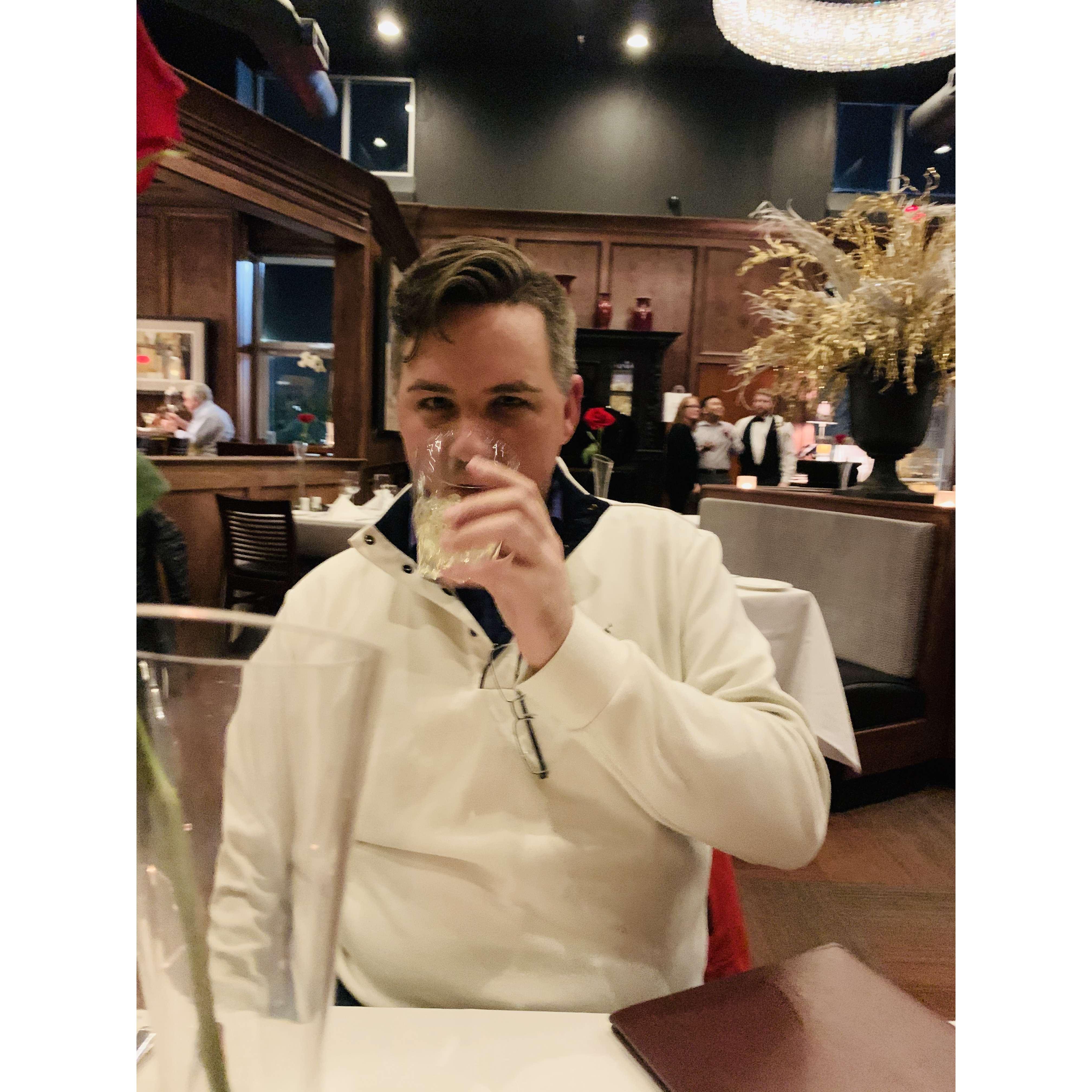 Bryan's birthday dinner at Arthur's. He loves a good expensive steak.