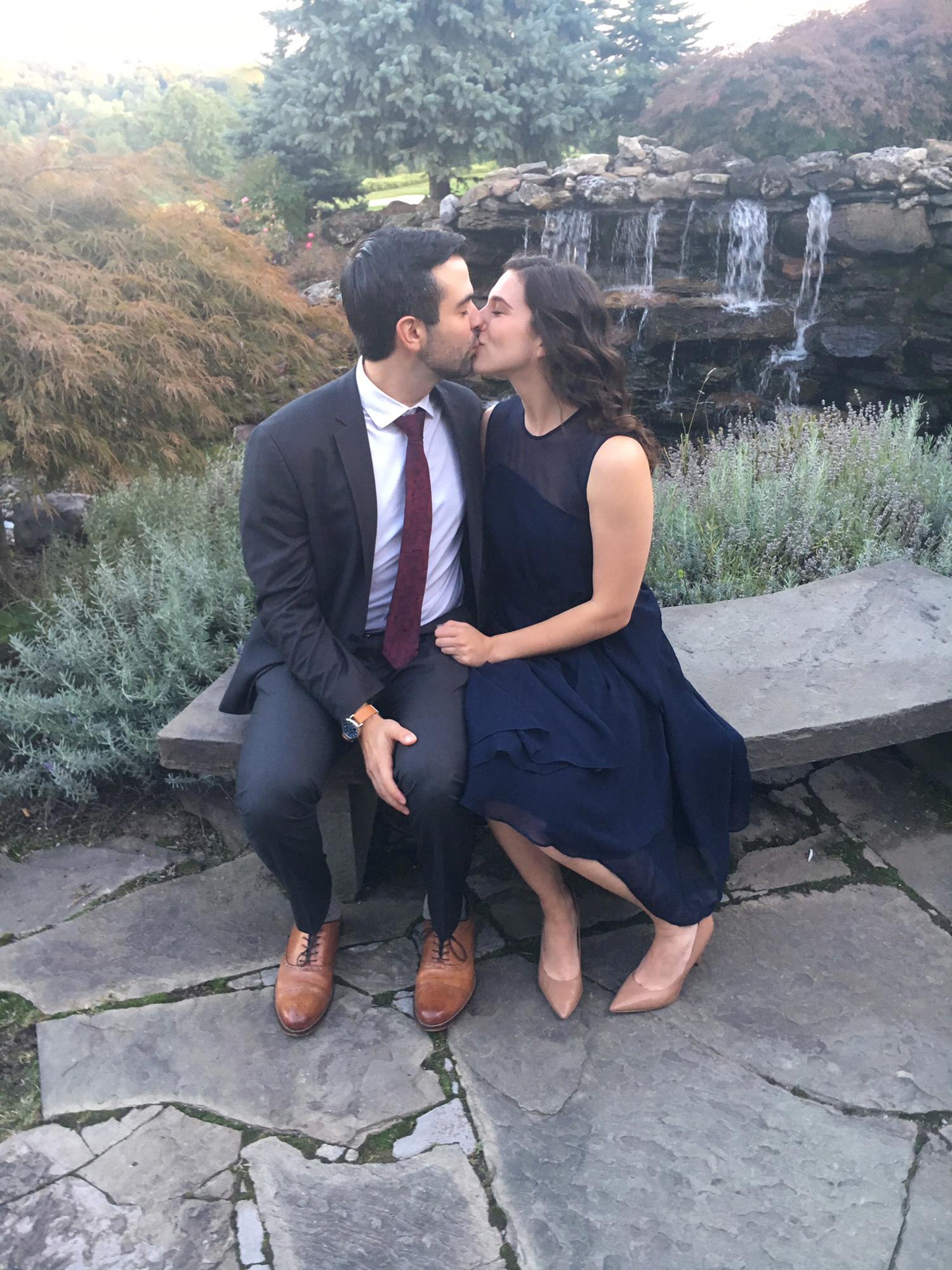 Smooches at Kris and Christina’s wedding