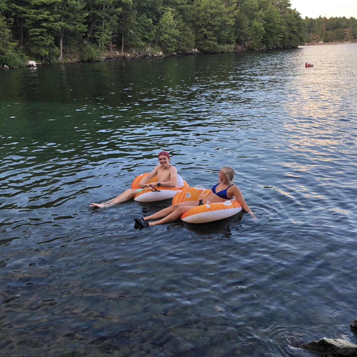 Floating away…. This is before they got Seadoos and kayaks!!